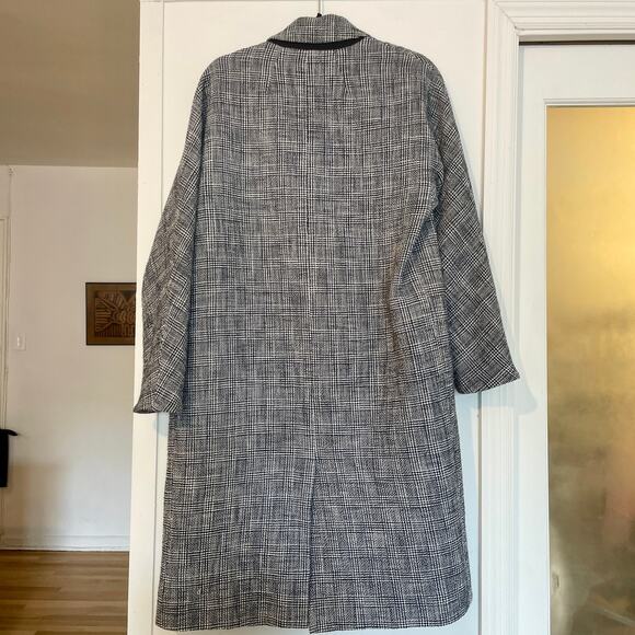 Veronica Beard Fiona Plaid Trench Dickey Blazer Coat Tweed Oversized Long sz XS - Picture 8 of 16